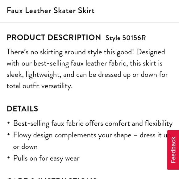 SPANX Black Faux Leather Skater Flounce Skirt - Picture 8 of 8